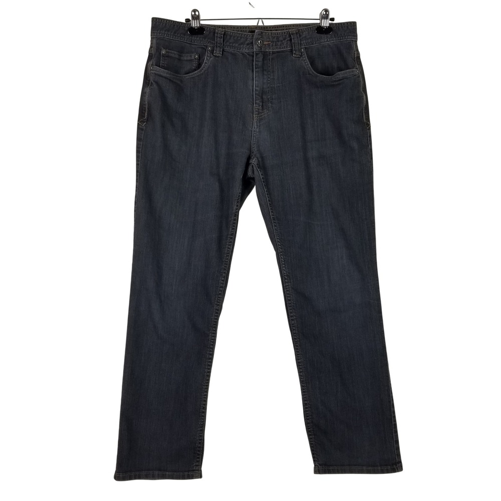 prAna Jeans Men 36x30 Charcoal Gray Slim Fit Organic Cotton Stretch Denim 6s